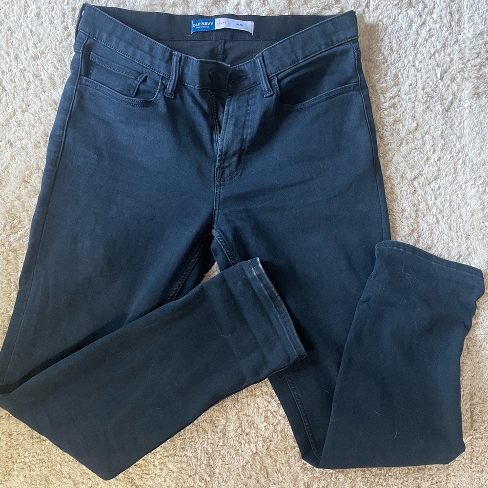 Old Navy Performance Denim Dark Wash Stretch SLIM 33x32